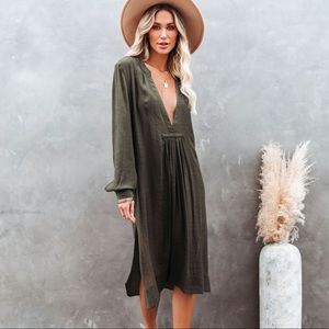 Vici Bali Pocketed Kaftan Dress